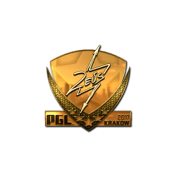 Sticker | Zeus (Gold) | Krakow 2017