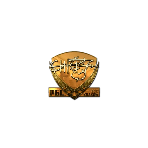 Sticker | chrisJ (Gold) | Krakow 2017