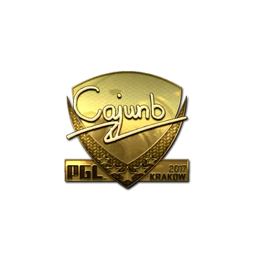 Наклейка | cajunb (золотая) | Краков-2017