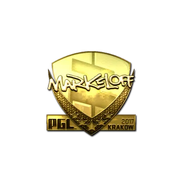 Sticker | markeloff (Gold) | Krakow 2017