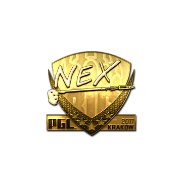 Наклейка | nex (золотая) | Краков-2017