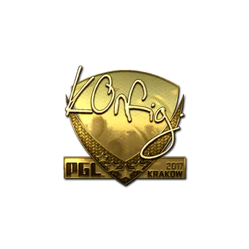 Sticker | k0nfig (Gold) | Krakow 2017