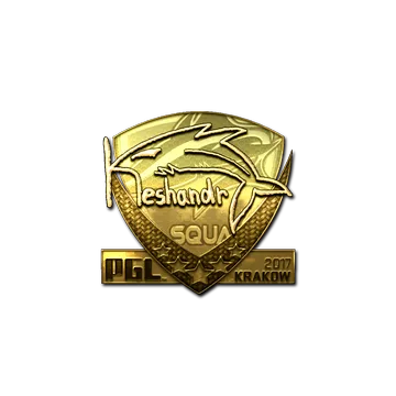 Sticker | keshandr (Gold) | Krakow 2017