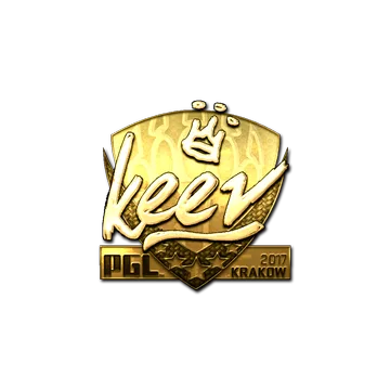 Sticker | keev (Gold) | Krakow 2017