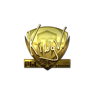 Sticker | kNgV- (Gold) | Krakow 2017