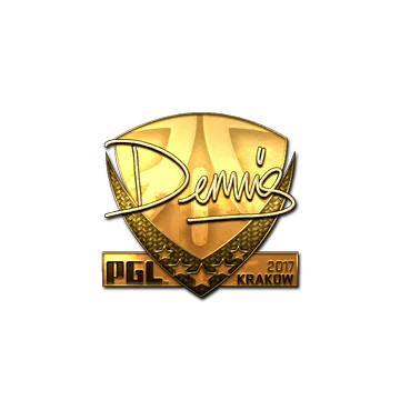Sticker | dennis (Gold) | Krakow 2017