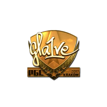 Sticker | gla1ve (Gold) | Krakow 2017