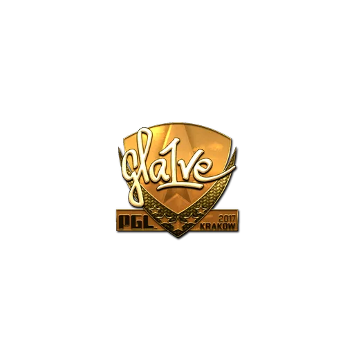 Наклейка | gla1ve (золотая) | Краков-2017