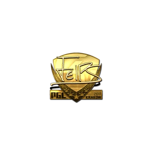 Наклейка | felps (золотая) | Краков-2017