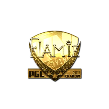 Sticker | flamie (Gold) | Krakow 2017