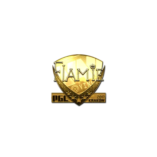 Наклейка | flamie (золотая) | Краков-2017