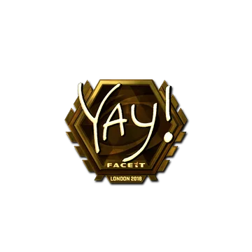 Sticker | yay (Gold) | London 2018
