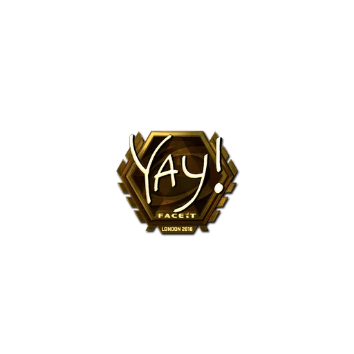 Sticker | yay (Gold) | London 2018