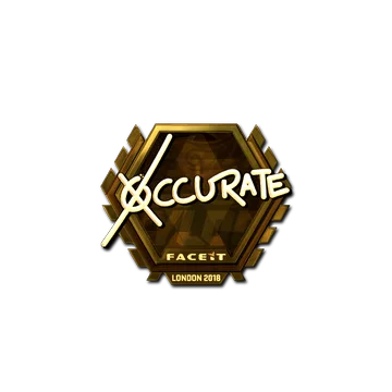 Sticker | xccurate (Gold) | London 2018