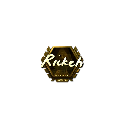 Наклейка | Rickeh (золотая) | Лондон-2018