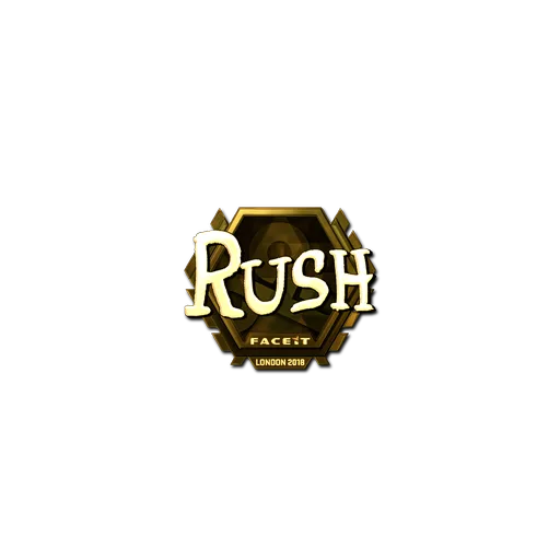 Наклейка | RUSH (золотая) | Лондон-2018