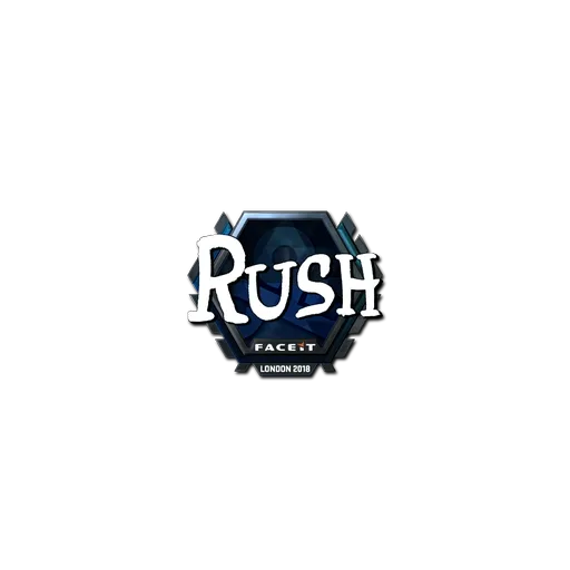 Наклейка | RUSH (металлическая) | Лондон-2018