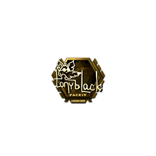 Наклейка | tonyblack (золотая) | Лондон-2018