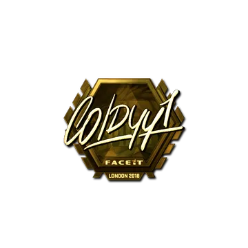 Sticker | COLDYY1 (Gold) | London 2018