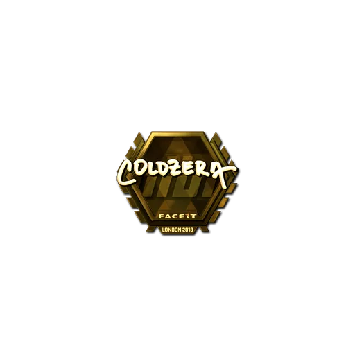 Наклейка | coldzera (золотая) | Лондон-2018
