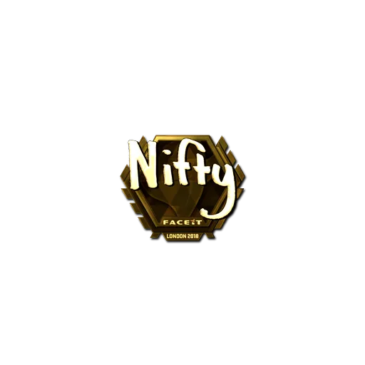 Наклейка | Nifty (золотая) | Лондон-2018