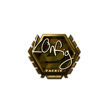 Sticker | k0nfig (Gold) | London 2018