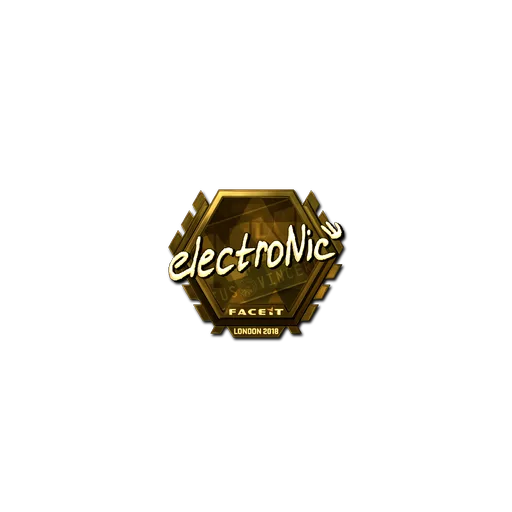 Наклейка | electronic (золотая) | Лондон-2018