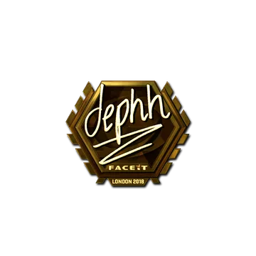 Sticker | dephh (Gold) | London 2018