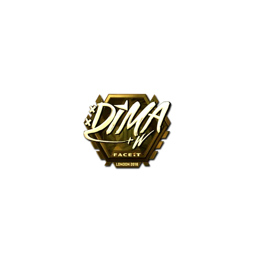 Наклейка | Dima (золотая) | Лондон-2018