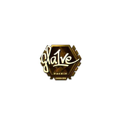 Наклейка | gla1ve (золотая) | Лондон-2018