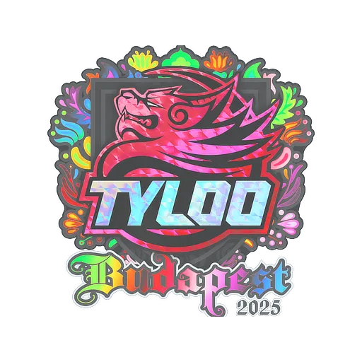 Наклейка | TYLOO (голографическая) | Будапешт-2025