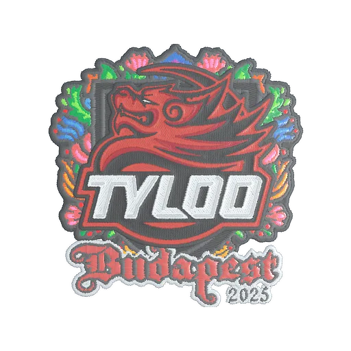Наклейка | TYLOO (вышитая) | Будапешт-2025