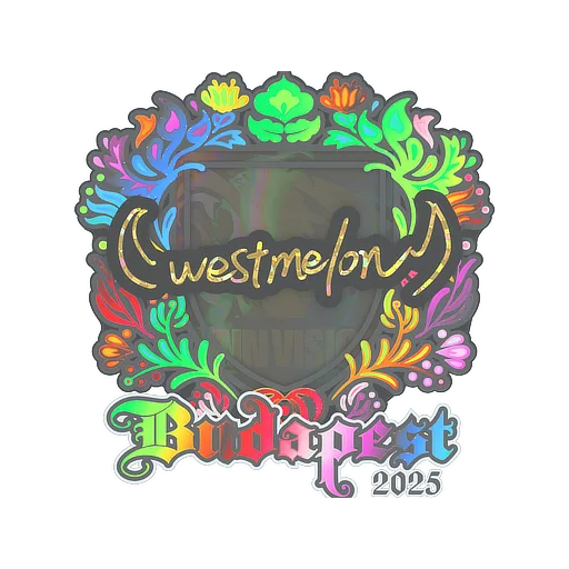Наклейка | westmelon (голографическая) | Будапешт-2025