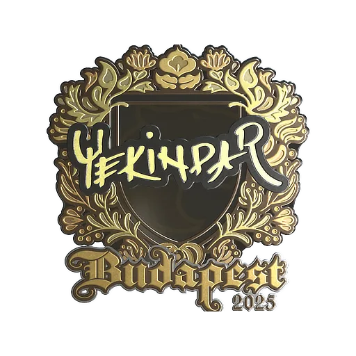 Наклейка | YEKINDAR (золотая) | Будапешт-2025