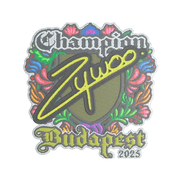 Sticker | ZywOo (Embroidered, Champion) | Budapest 2025