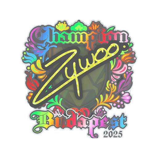 Sticker | ZywOo (Holo, Champion) | Budapest 2025