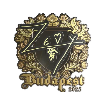 Sticker | zevy (Gold) | Budapest 2025