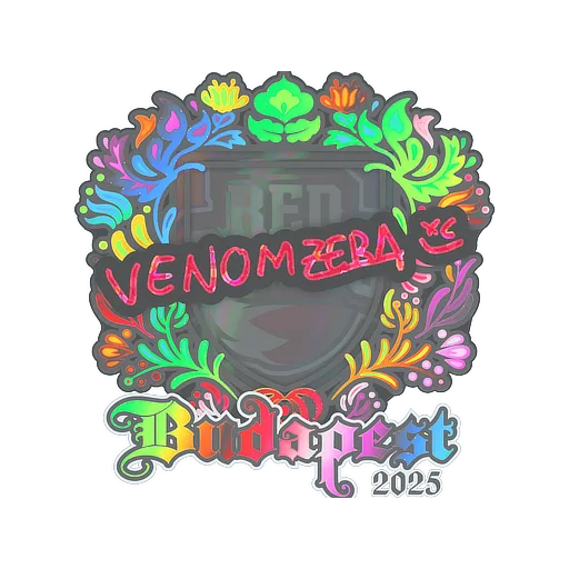 Наклейка | venomzera (голографическая) | Будапешт-2025