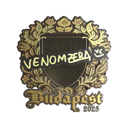 Наклейка | venomzera (золотая) | Будапешт-2025