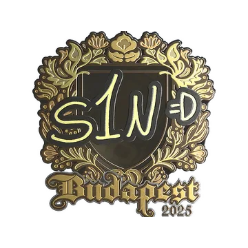 Sticker | s1n (Gold) | Budapest 2025