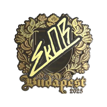 Sticker | sk0R (Gold) | Budapest 2025