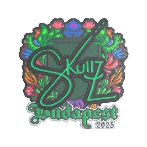 Sticker | skullz (Embroidered) | Budapest 2025