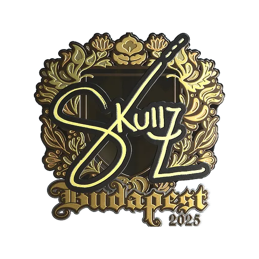 Sticker | skullz (Gold) | Budapest 2025