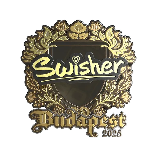Наклейка | Swisher (золотая) | Будапешт-2025