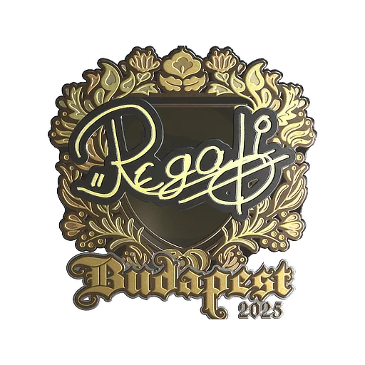 Наклейка | regali (золотая) | Будапешт-2025