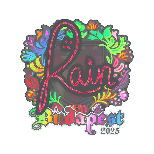 Sticker | rain (Holo) | Budapest 2025