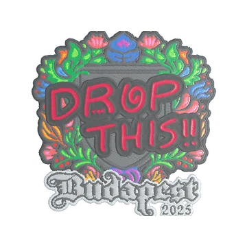 Sticker | drop (Embroidered) | Budapest 2025