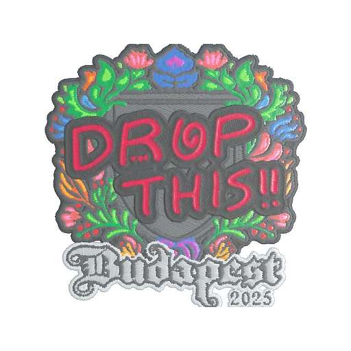Наклейка | drop (вышитая) | Будапешт-2025