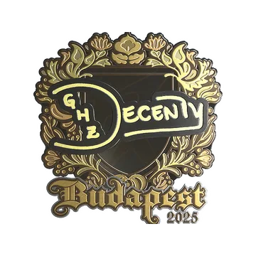 Sticker | decenty (Gold) | Budapest 2025