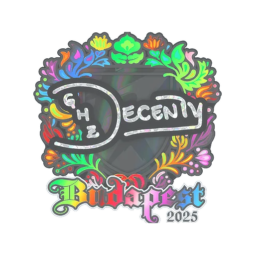 Sticker | decenty (Holo) | Budapest 2025